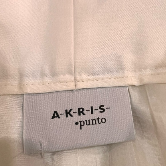 Akris Punto High Waisted Cotton Stretch straight trousers. Size 10 Off White NWT - Picture 7 of 8